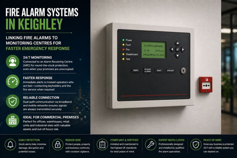 Monitored Fire Alarm Systems in Keighley: Linking Fire Alarms to Monitoring Centres for Faster Emergency Response