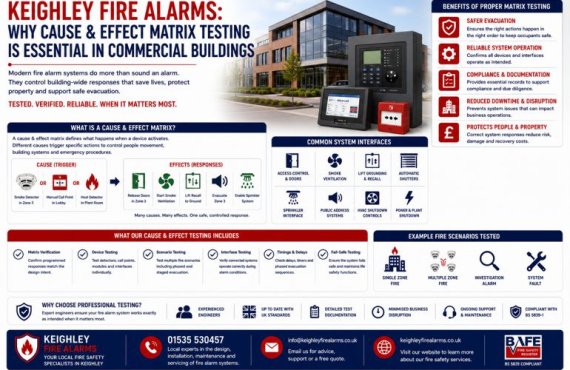 Keighley Fire Alarms: Why Cause & Effect Matrix Testing Is Essential In Commercial Buildings